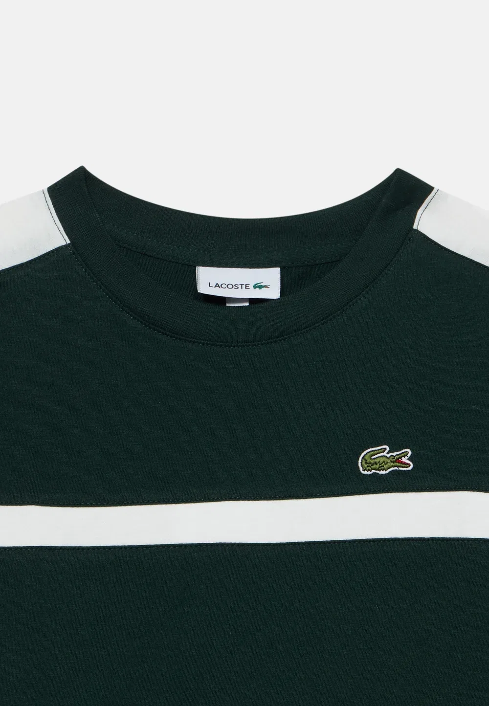 Футболка в полоску с цветовыми блоками - базовая футболка Lacoste, Sinople — фото 4