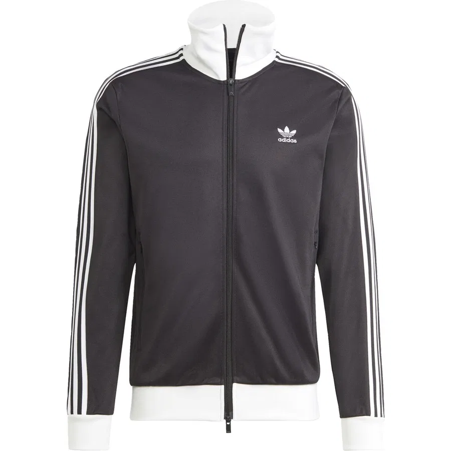 Спортивный свитшот с капюшоном и молнией Adicolor Classics Track Top adidas, Черно-белый — фото 3