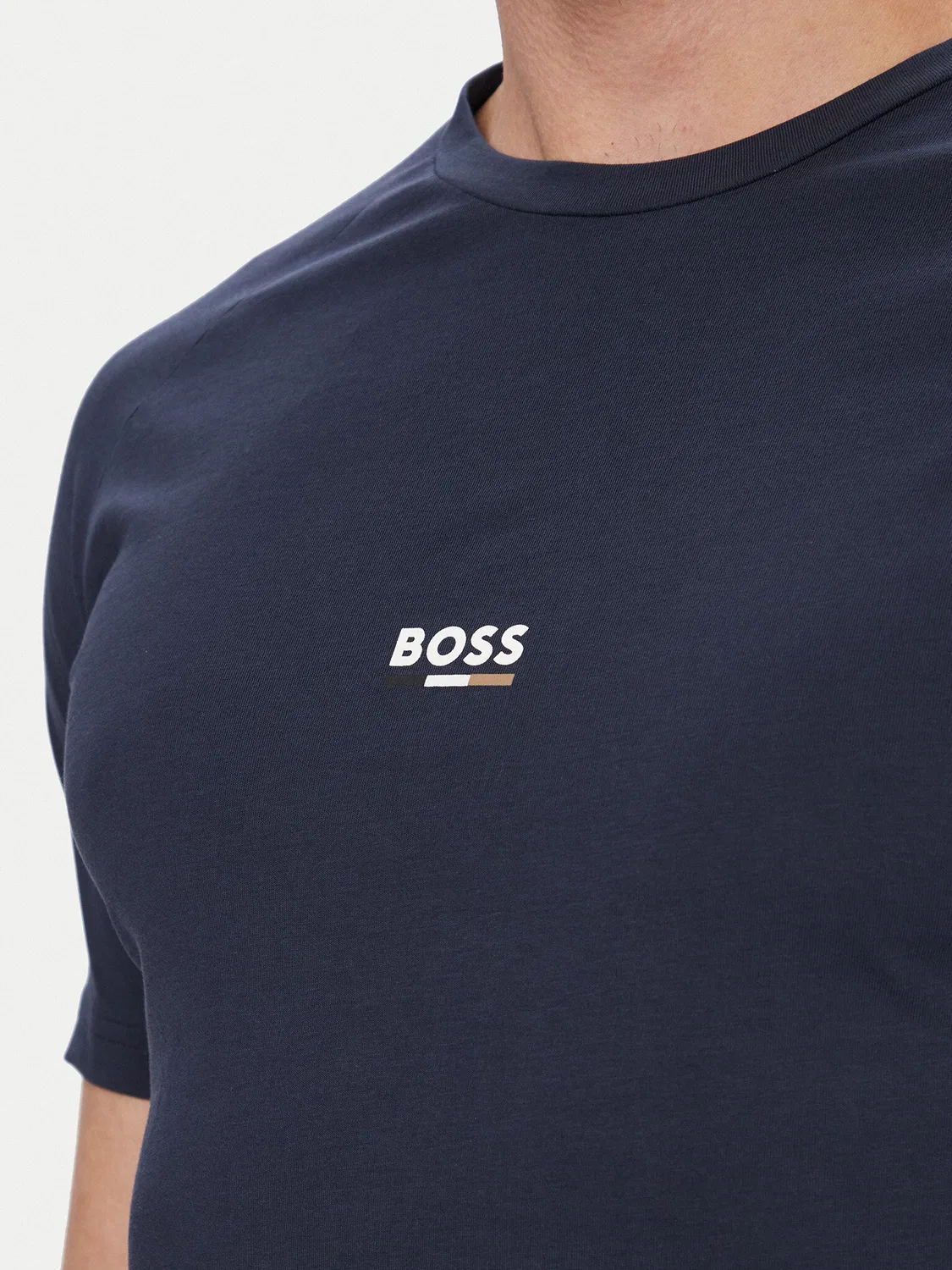 Мужская футболка приталенного кроя Boss, синий — фото 4