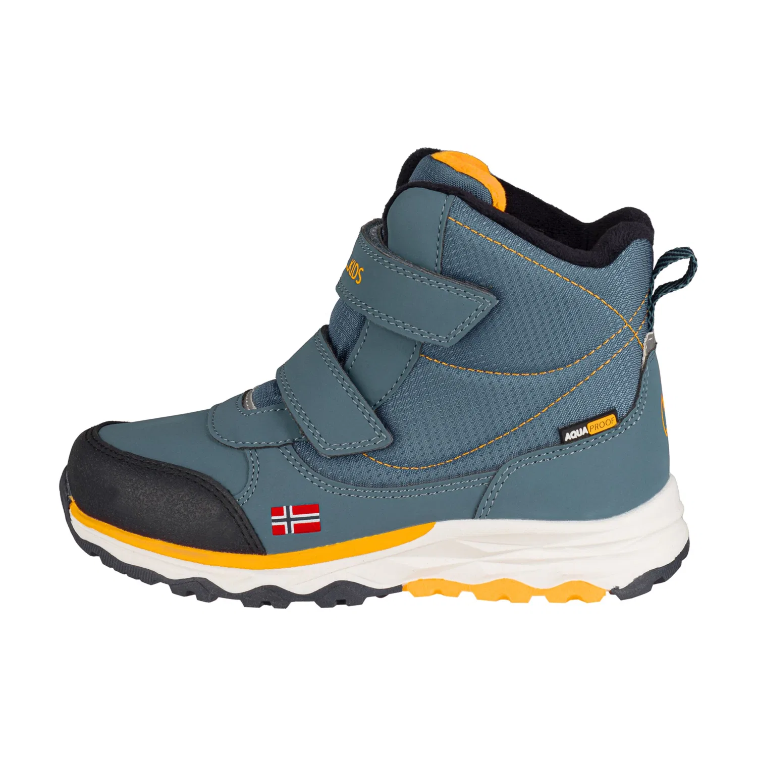 Детские зимние ботинки водонепроницаемые KIDS HAFJELL WINTER BOOTS TROLLKIDS, Steel Blue/Navy/Mango