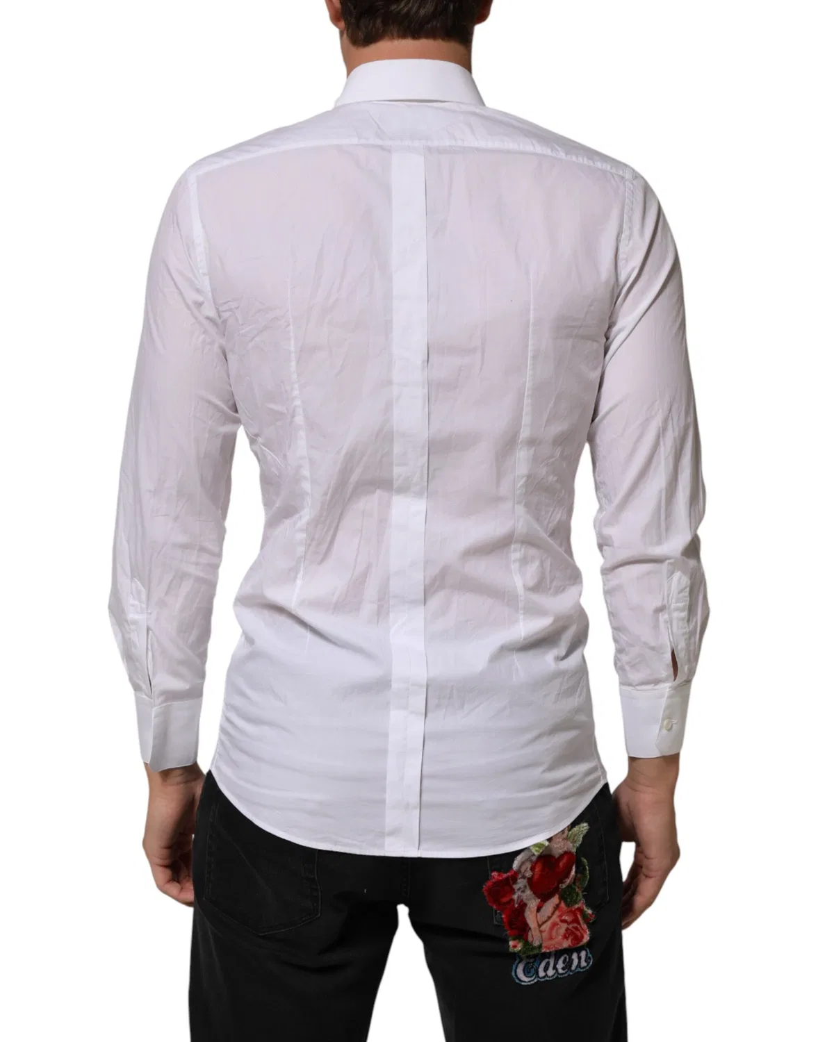 Мужская рубашка с длинным рукавом GOLD Dress Shirt Dolce & Gabbana, White — фото 4