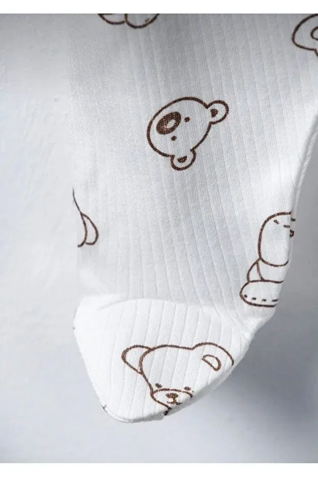 Детский комплект одежды для новорожденных с принтом Simurg Baby, White — фото 3