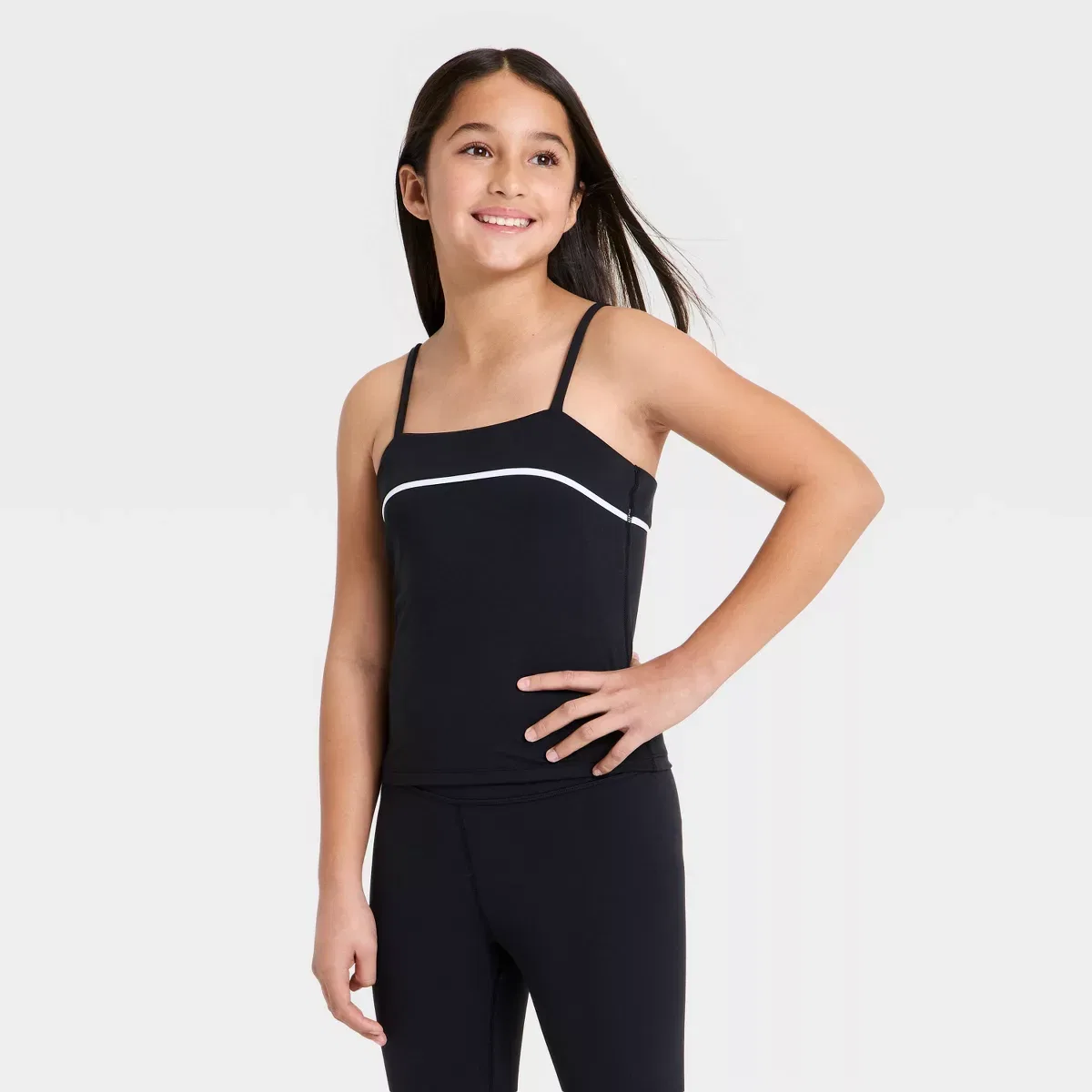 Детский топ-борцовка без рукавов All In Motion KIDS PERFORMANCE, Black