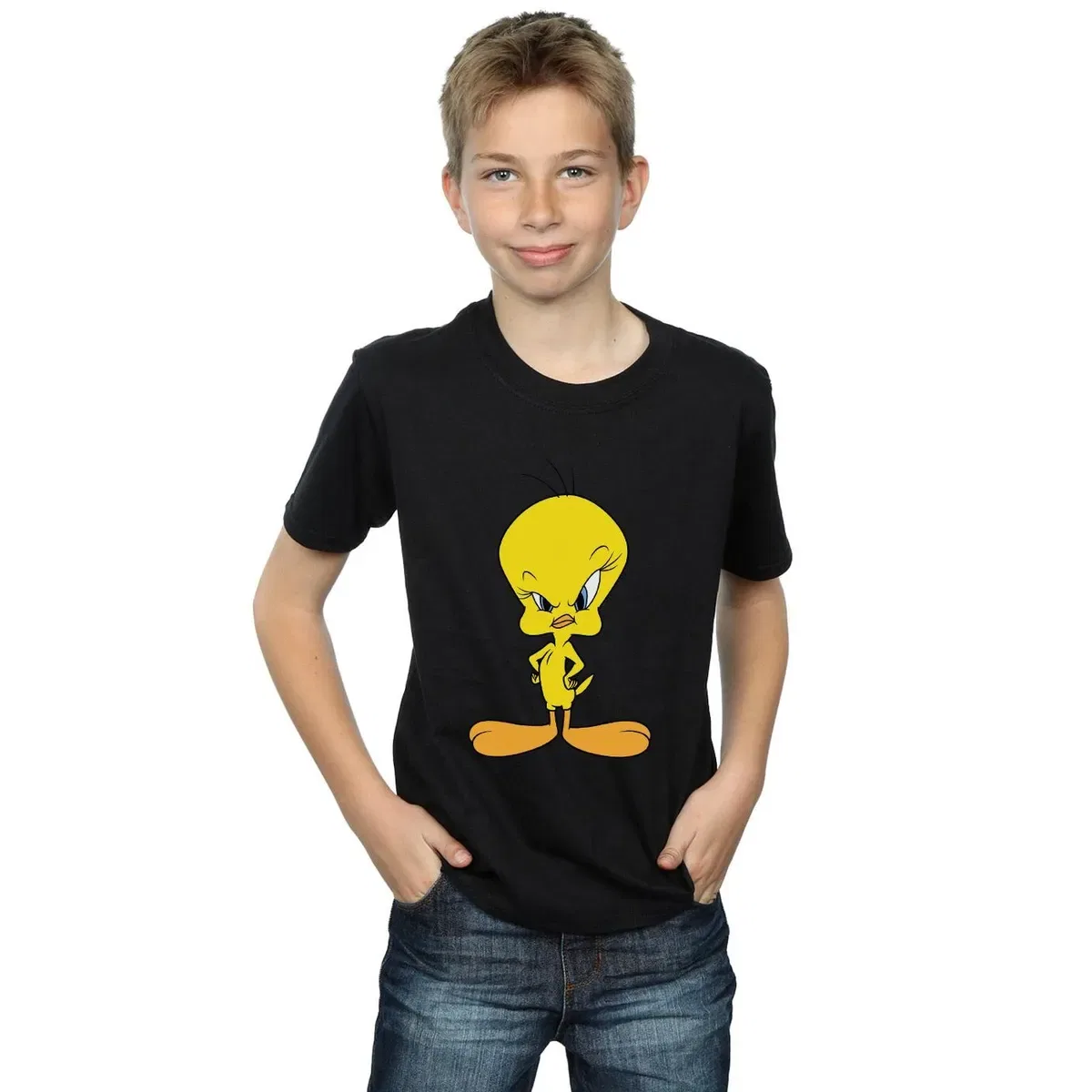 Футболка с принтом Angry Tweety Looney Tunes, Black