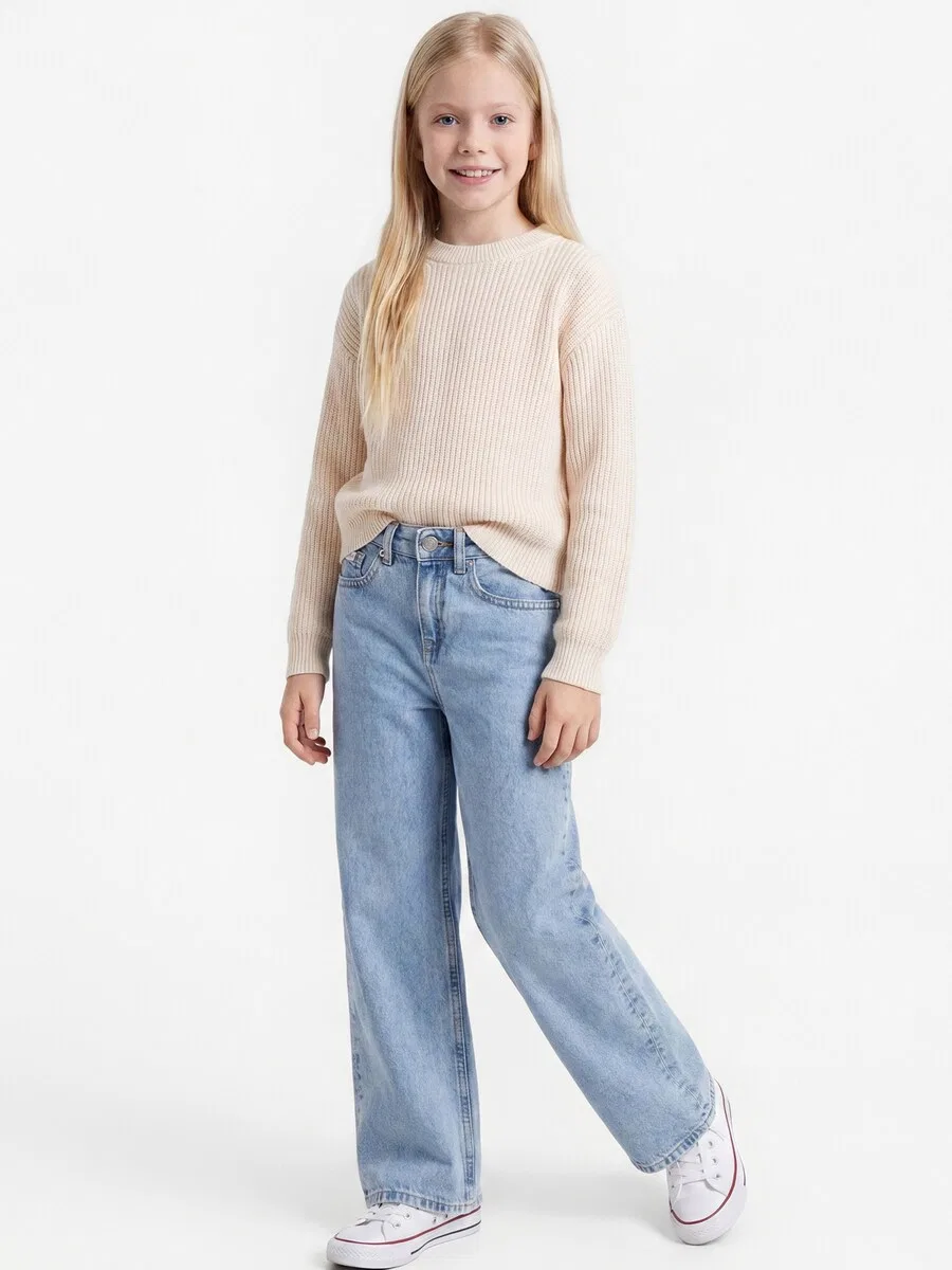 Джинсы Calvin Klein Jeans с широкими штанинами, синего цвета — фото 2