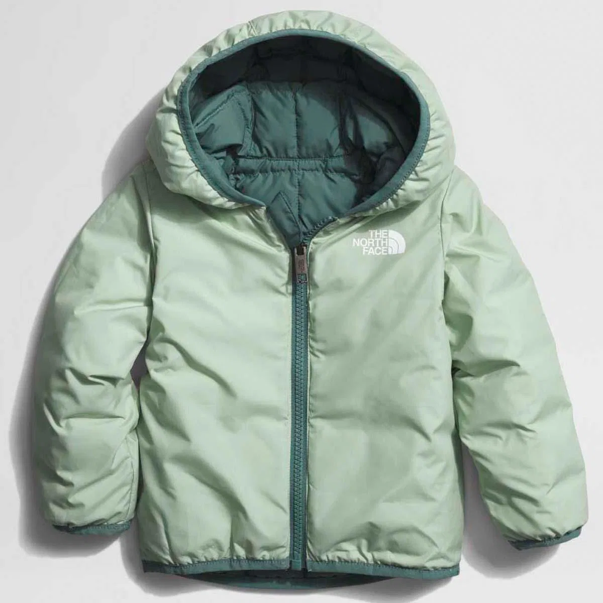 Куртка детская утепленная ThermoBall с капюшоном, двусторонняя, The North Face, Dark Sage — фото 2