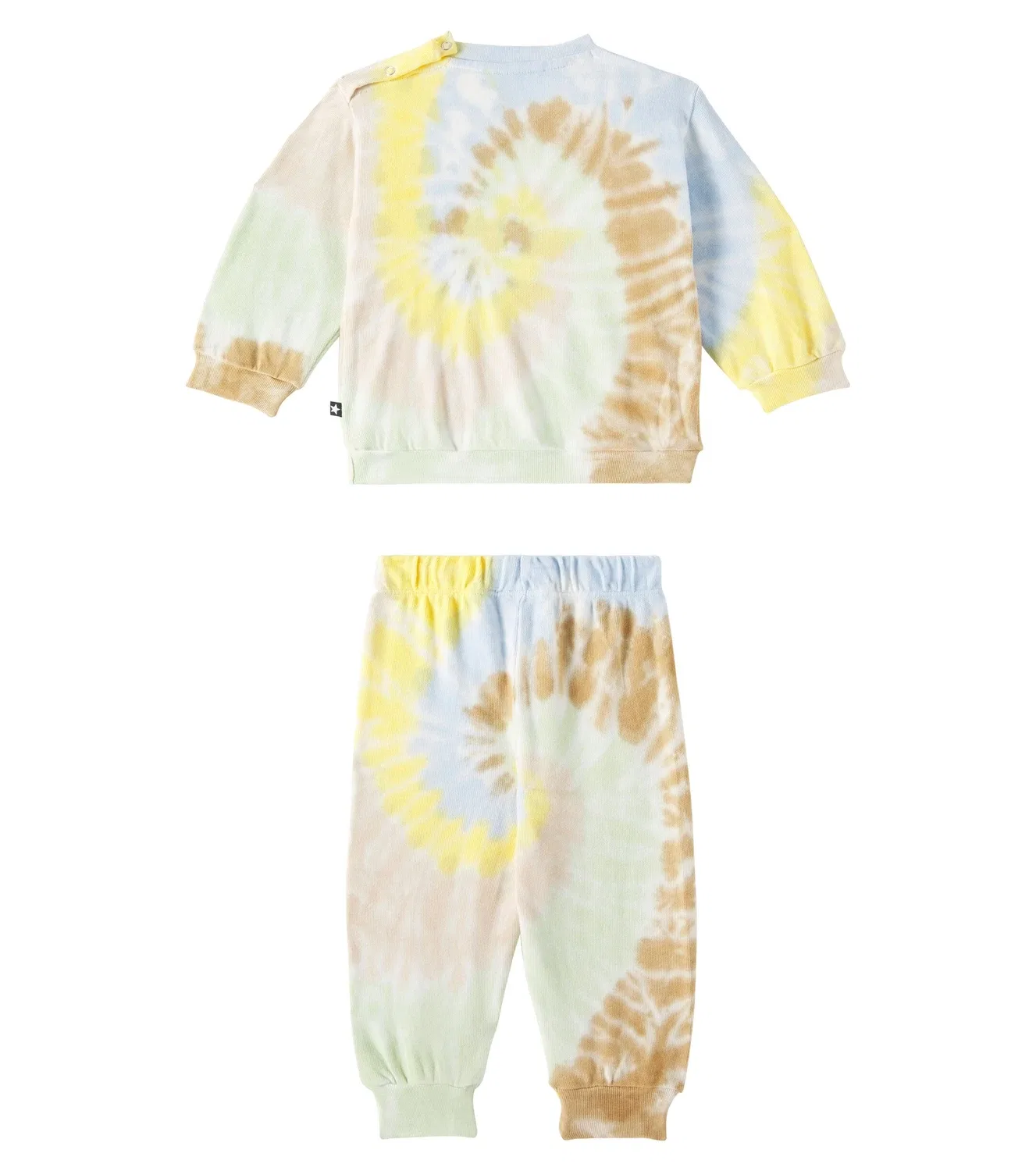 Комплект из свитшота и спортивных штанов Tie Dye Swirl Molo, коричневый — фото 4