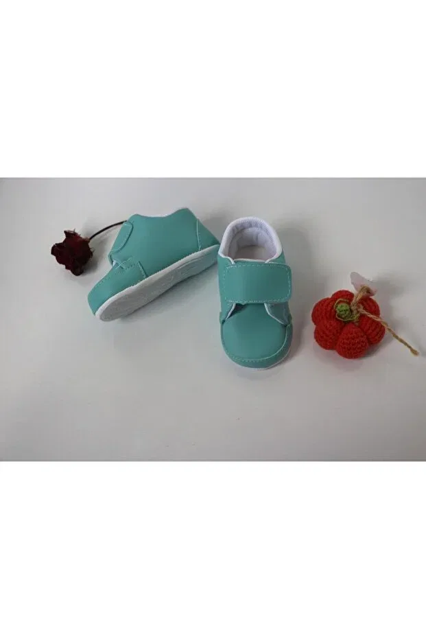 Детские тапочки-носочки с липучкой Organic Zindrellakids, Turkuaz — фото 3