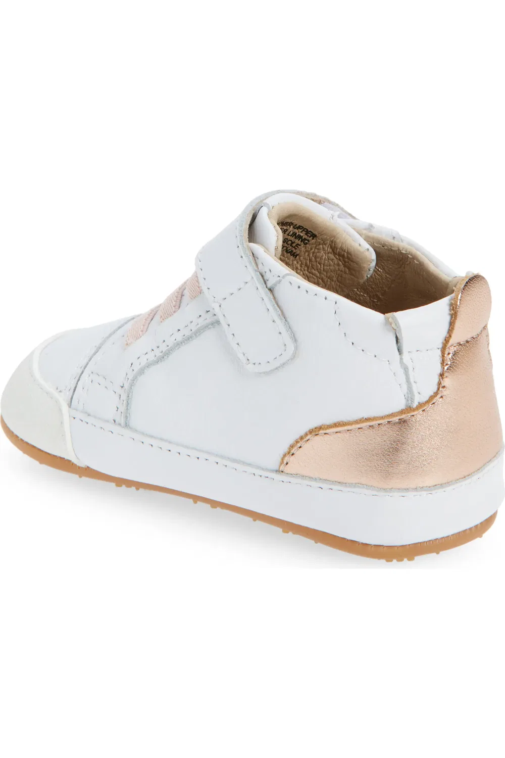 Детские кеды спортивные с регулируемым ремешком Bub OLD SOLES, Snow/Copper/Glam — фото 2