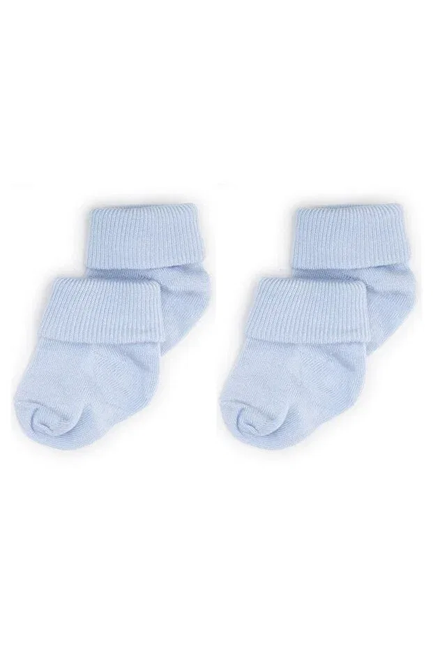 Детские носки для новорожденных хлопковые 2 пары Novibaby, Dusty Blue