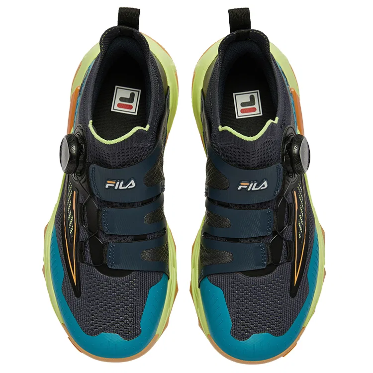 Детские кроссовки с принтом Serpent Leopard FILA KIDS, Marine Style Storm Blue/Black — фото 4