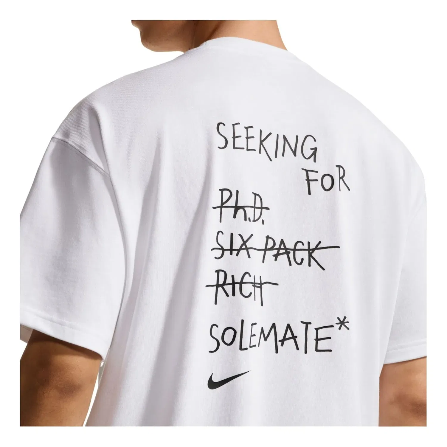 Мужская футболка Oversized T-Shirt 'White' Nike, белый — фото 2
