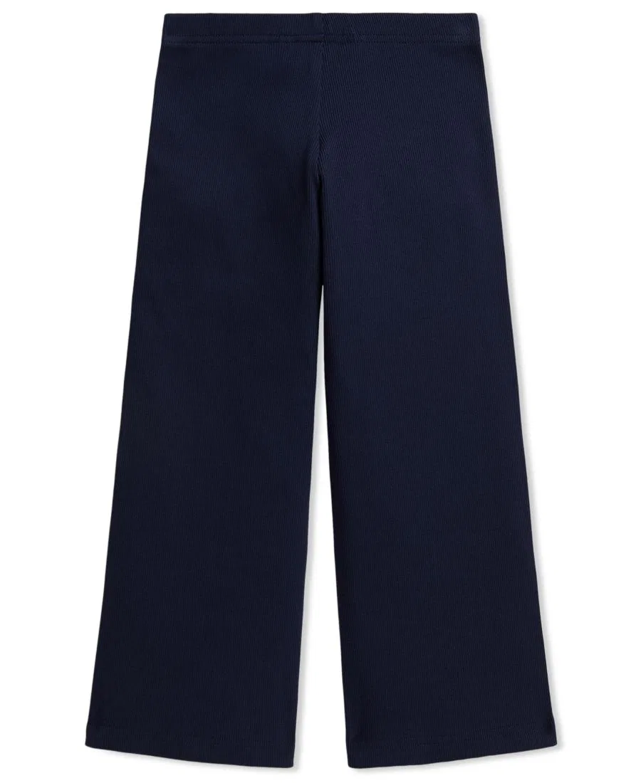 Штаны-кюлоты Ribbed Wide-Leg Polo Ralph Lauren, Refined Navy — фото 2