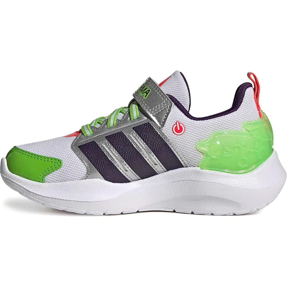Детские кроссовки Lightorama Runner на эластичных шнурках Adidas, White/Purple/Red — фото 3
