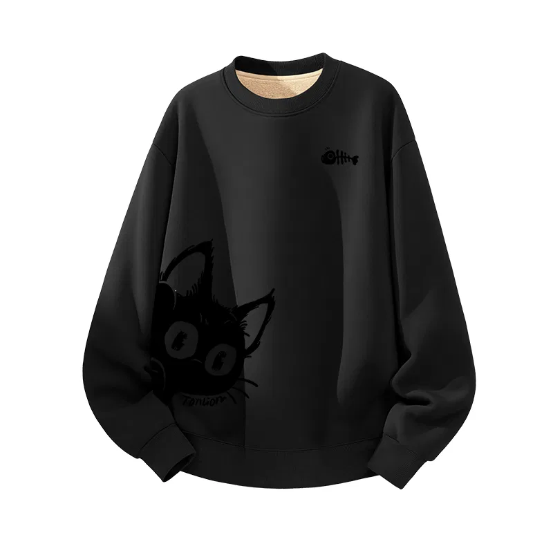 Детский свитшот с принтом котенка Tonlion, Heather Navy