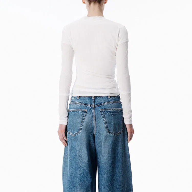 Женская футболка с обычным рукавом Alexander Wang, White — фото 4