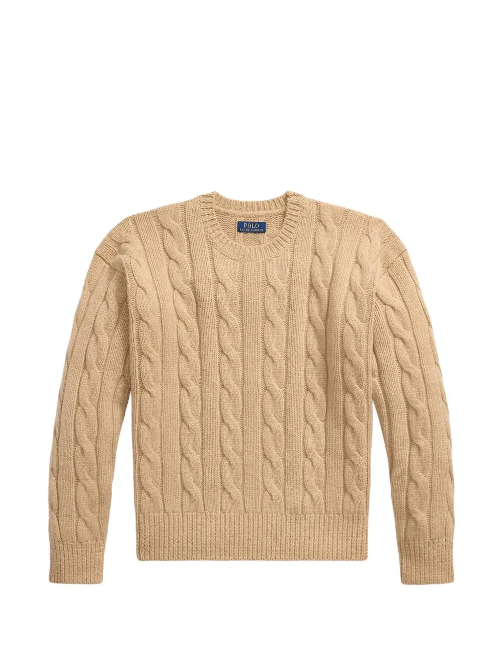 Джемпер свободного кроя из смесовой шерсти POLO RALPH LAUREN, бежевый