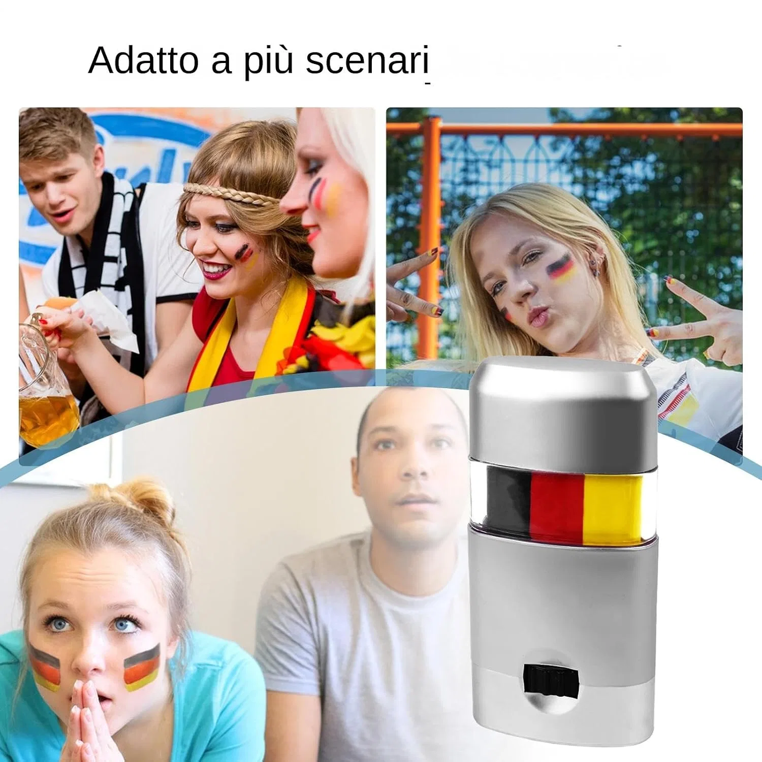 Набор кистей для рисования на лице и теле, 12 цветов, Germany Generisch — фото 4