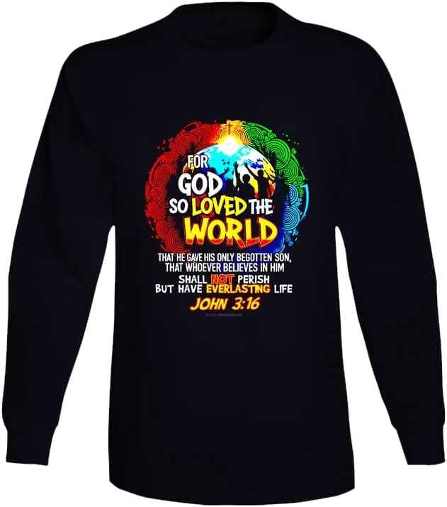 Мужская футболка с принтом John 3:16 Gildan, Black