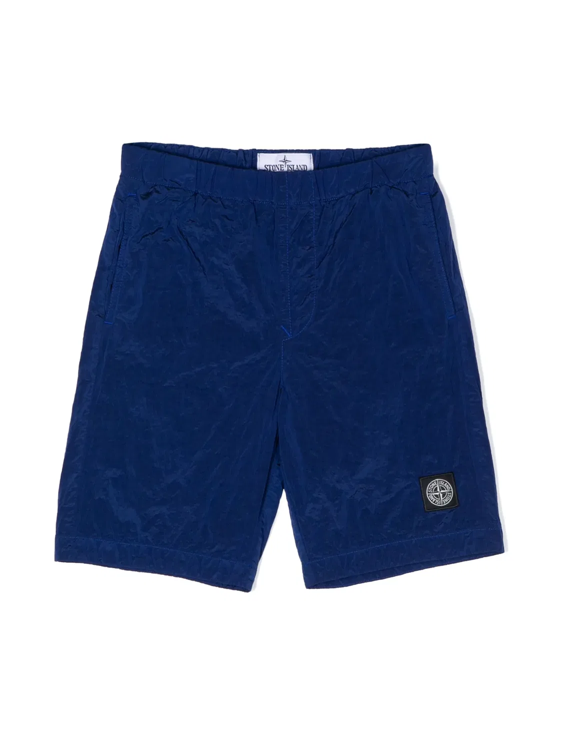 Шорты с аппликацией компаса Stone Island, кобальтовый синий