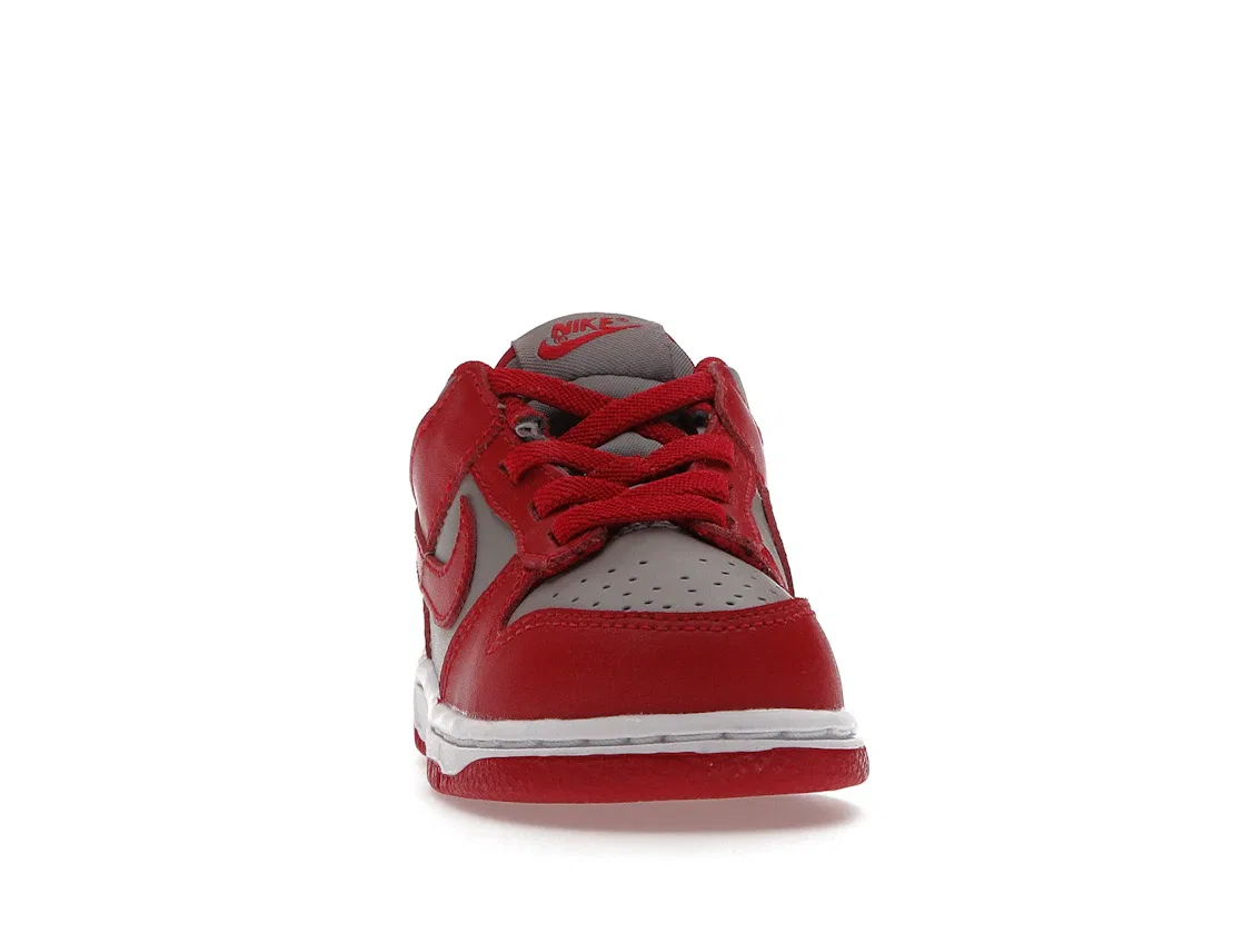 Детские кроссовки с кроссовками Nike Dunk Low Nike, Medium Grey Varsity Red-White — фото 2