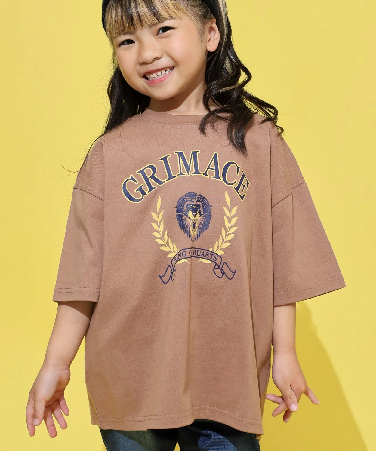 Детская футболка оверсайз с принтом USA Cotton Big T-Shirt Kids FUNALIVE, Brown