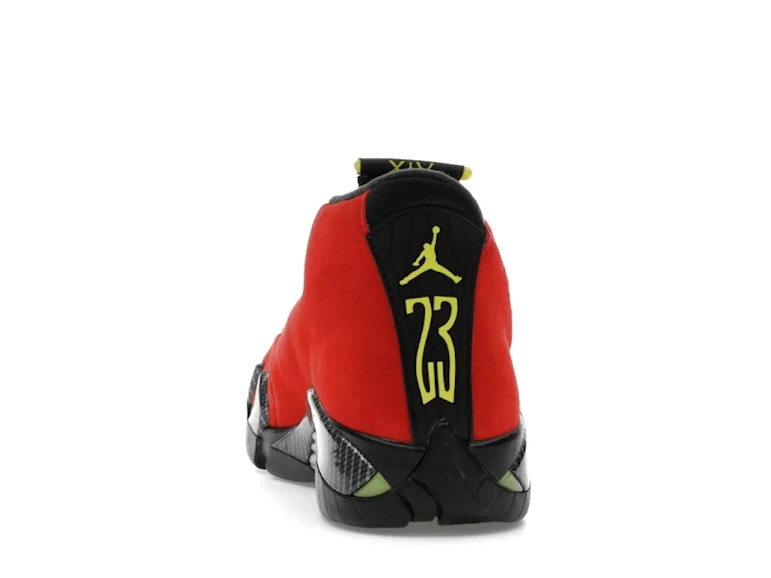 Детские кроссовки Lifestyle с дизайном Ferrari Jordan 14 Retro Jordan, Challenge Red/Black-Vibrant Yellow-Anthracite — фото 4