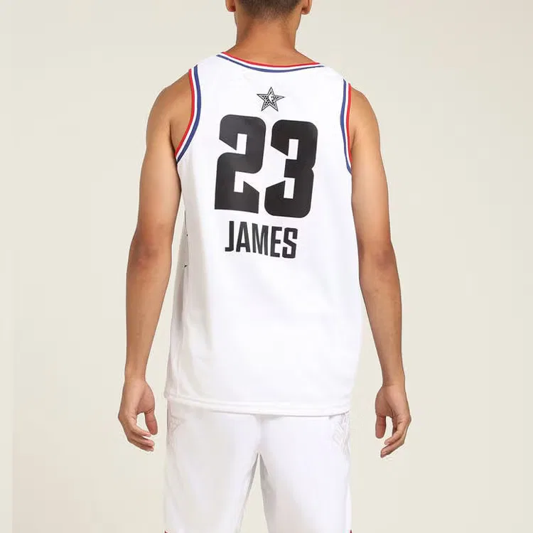 Джерси баскетбольное с принтом NBA 2019 All-Star Lakers Lebron James Nike, белый — фото 3