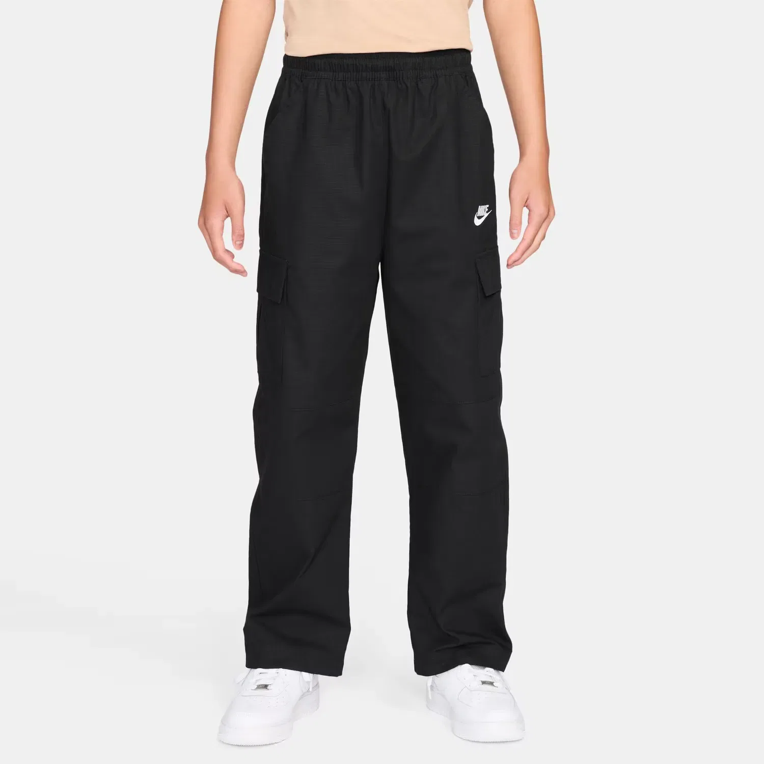 Детские штаны для мальчиков карго с принтом Nike, Negro