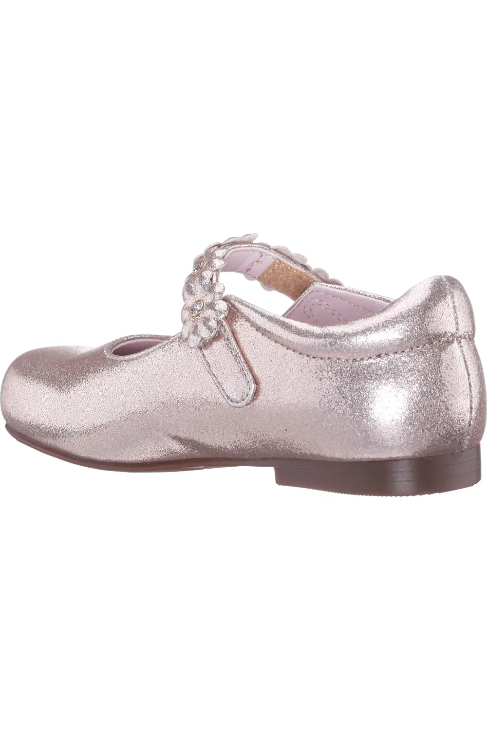 Балетки детские с цветочной аппликацией Tuley Nina, Lt Gold Shimmer — фото 2