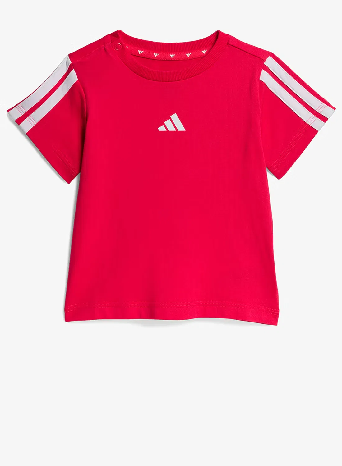Комплект футболки и шортов хлопковый Adidas, розовый — фото 2