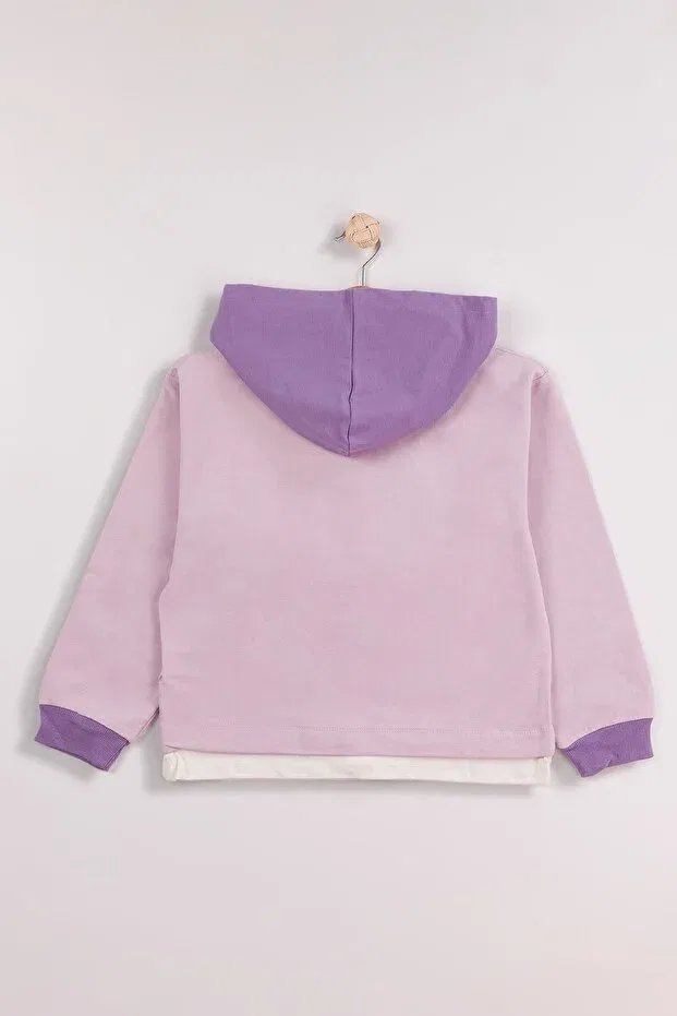 Детское худи для девочек с принтом Harika Kids, Purple — фото 2