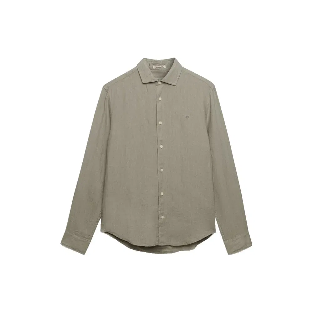 Рубашка с длинным рукавом Riviera Linen Superdry, зеленый — фото 3