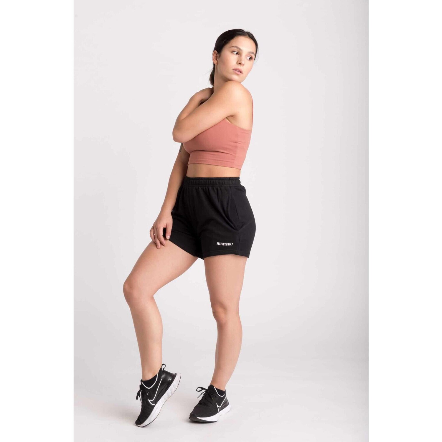 

Fit Sweatshorts French Terry - Women - Black AESTHETIC WOLF, черный