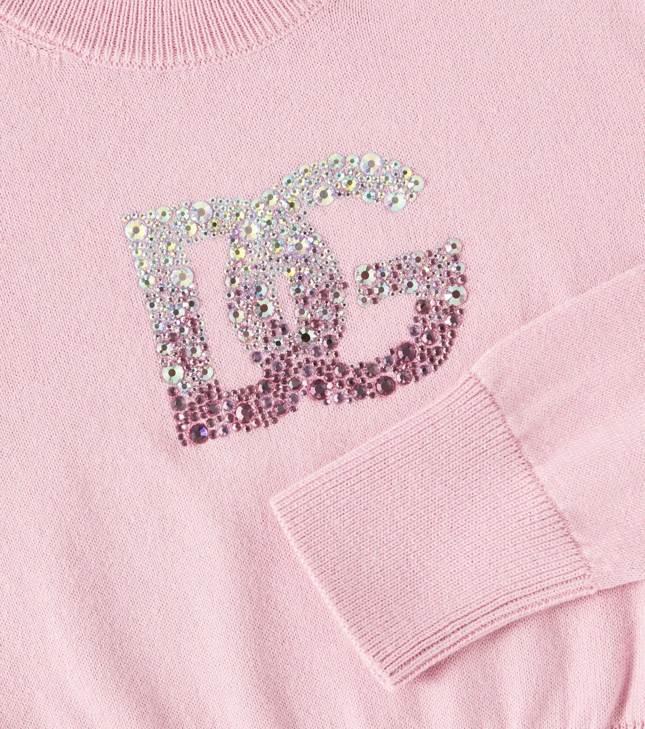 Свитшот хлопковый Dolce&Gabbana Kids, розовый — фото 3