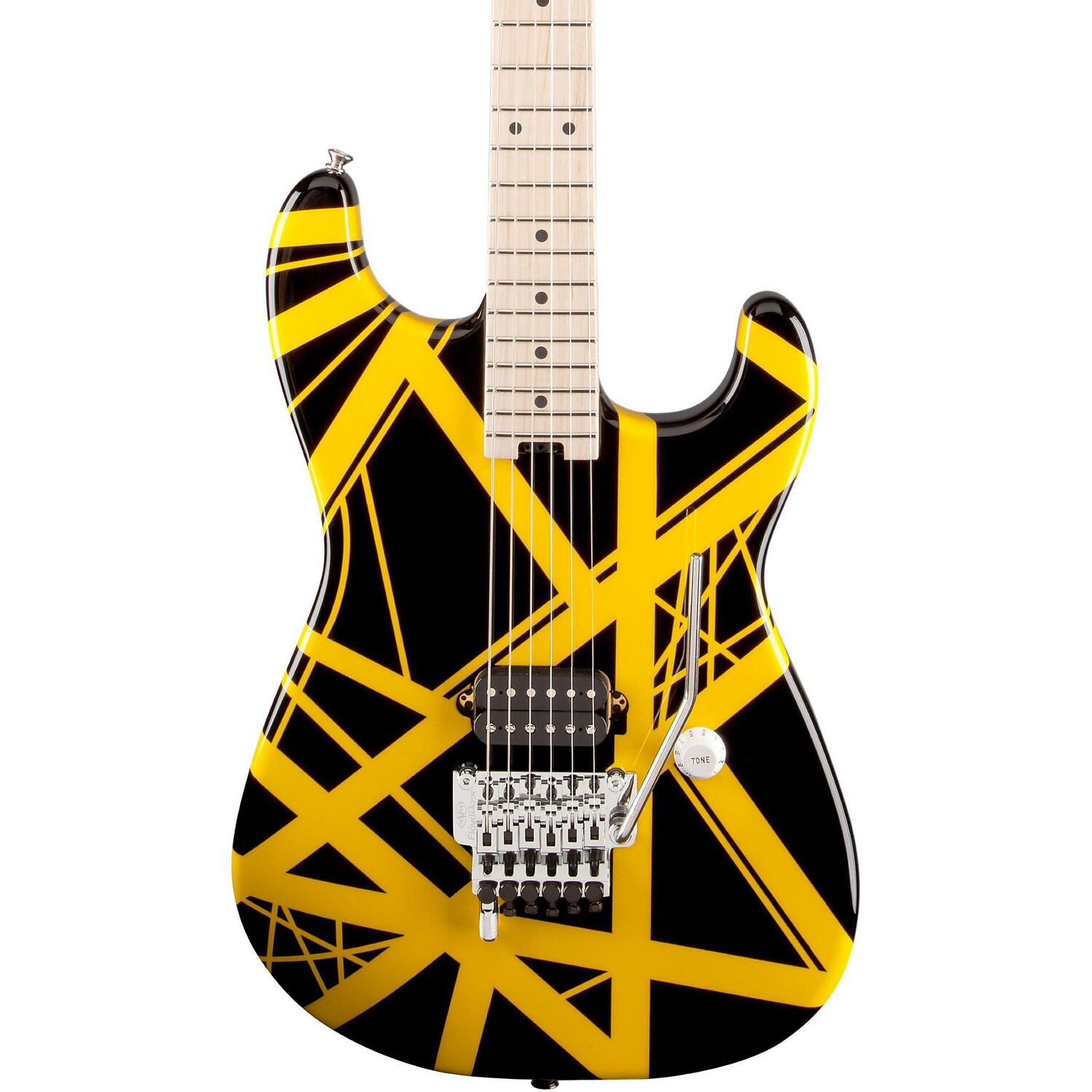 

Электрогитара EVH Striped Series, черная с желтыми полосками