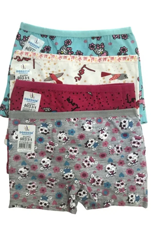 Детский комплект боксеров для девочек с принтом Dondeza, Patterned Mixed Colors