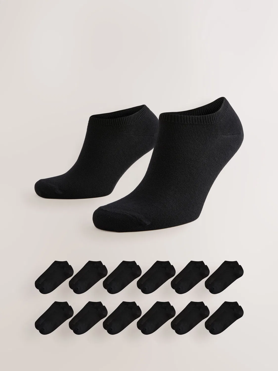 Носки повседневные Black Trainer Socks 12 Pack Next, черный