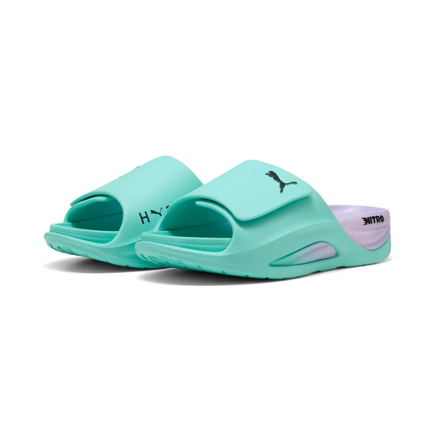 Детские шлепанцы из ЭВА PUMA Nitrocat V Slide, Cyan — фото 4