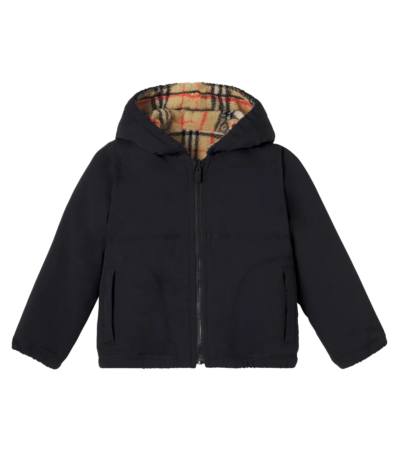 Двусторонняя куртка-мишка Burberry Kids, черный