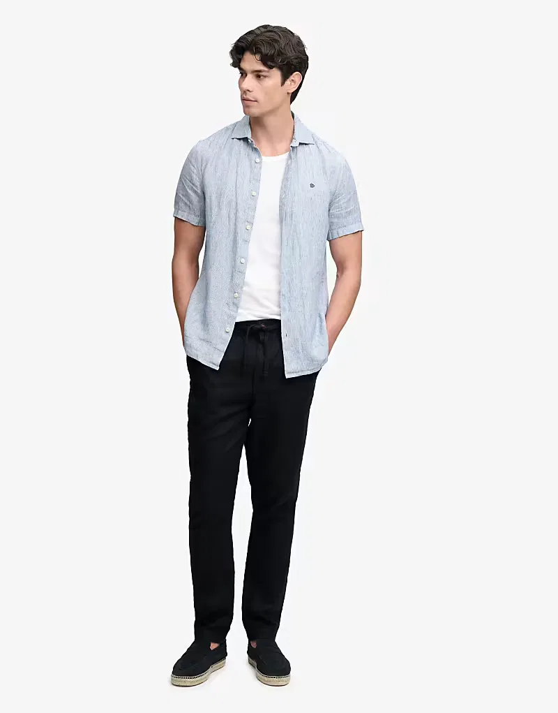 Льняные брюки Superdry Merchant, черный