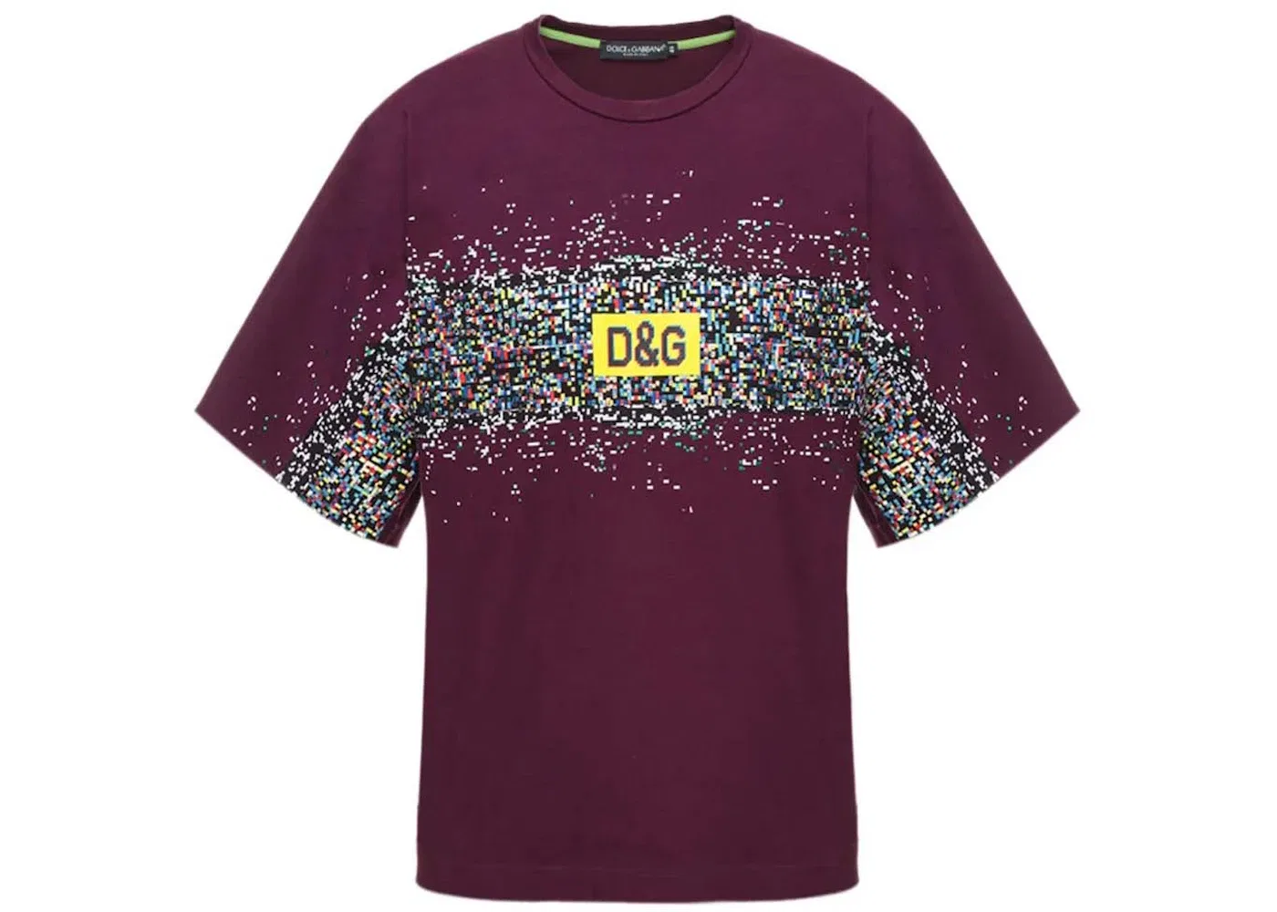Мужская футболка с принтом Pixel D&G Logo Dolce & Gabbana, Purple
