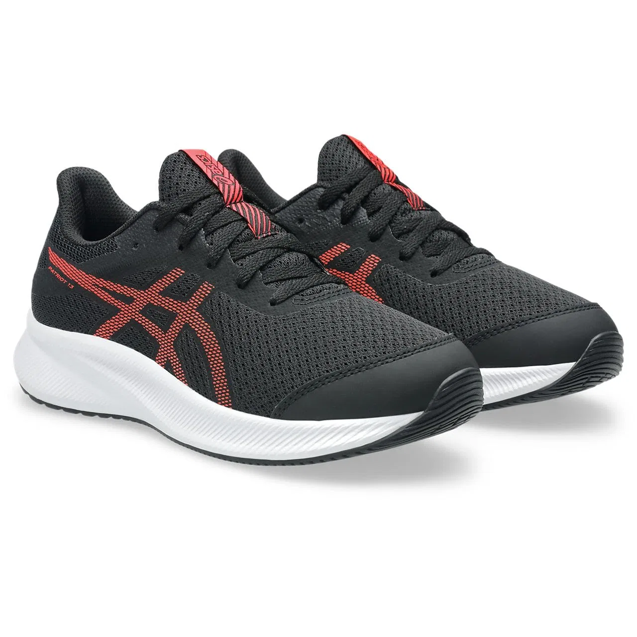 Детские кроссовки для мальчиков с амортизацией Patriot 13 Gs ASICS, Black Flash Red