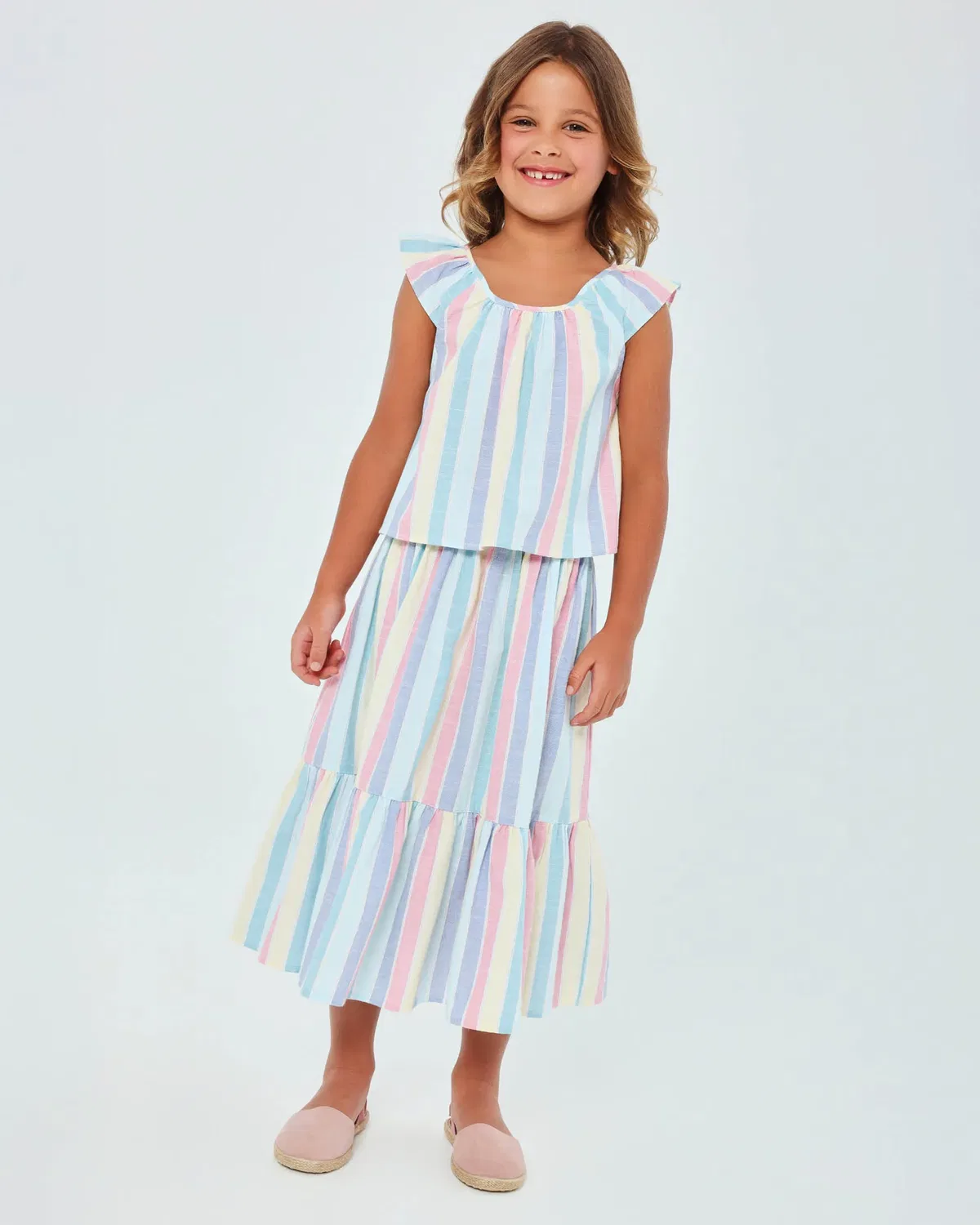 Детская юбка для девочек в полоску Multicolor Tutto Piccolo, Multicolor