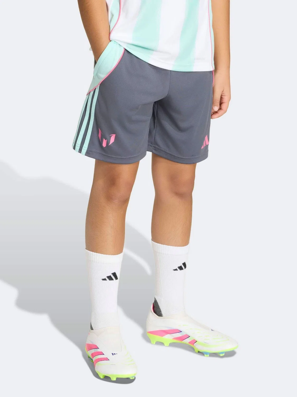 Шорты футбольные Messi Training adidas, серый