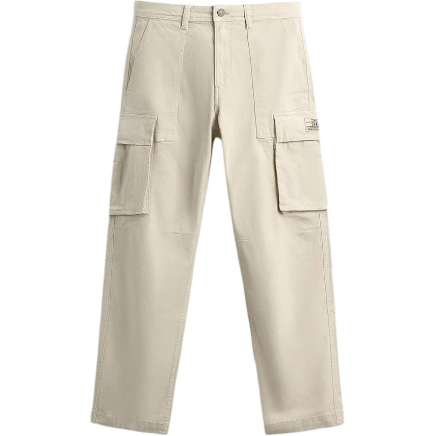 Мужские карго-брюки цвета хаки, ZARA, Beige