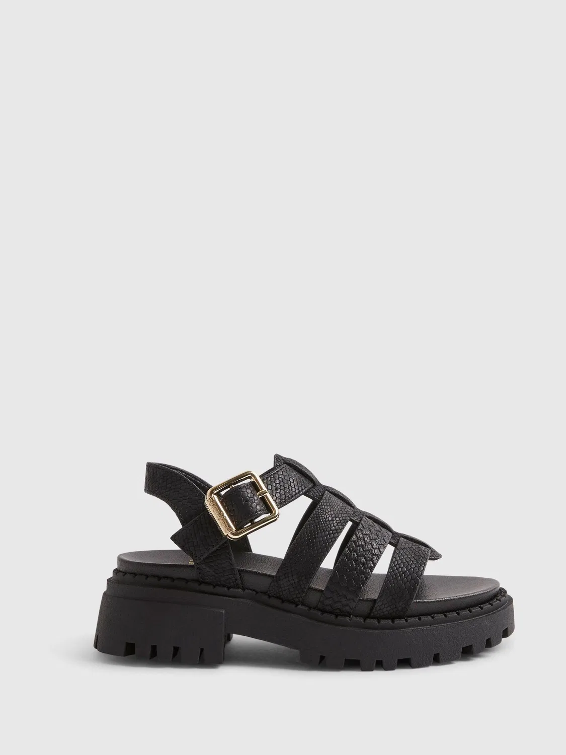 Сандалии-гладиаторы на каблуке River Island, черный
