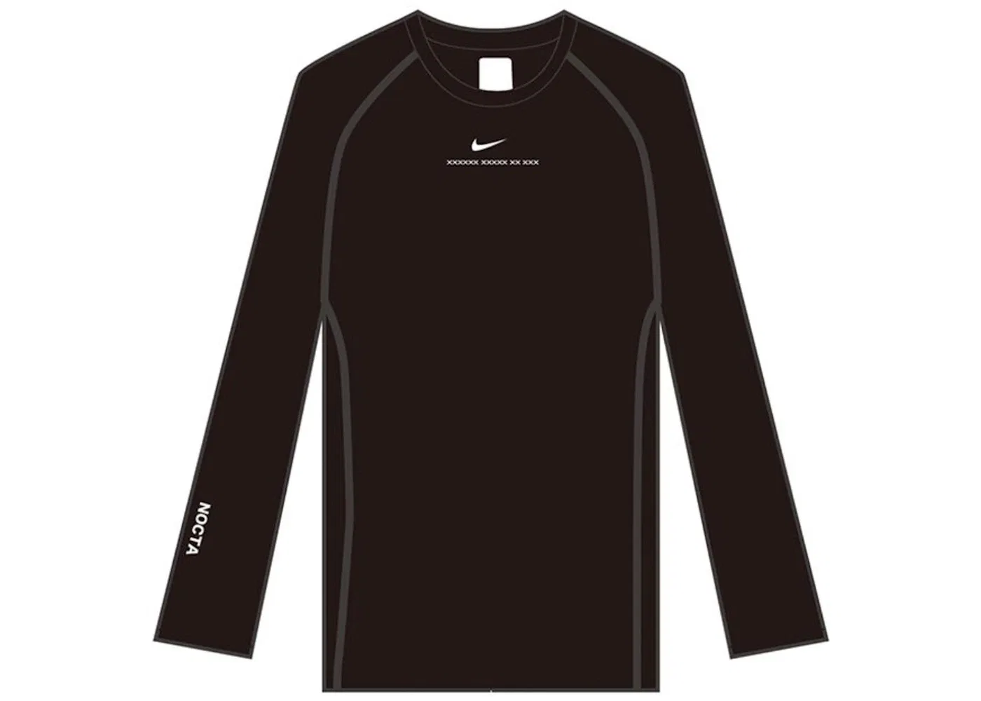 Мужской топ с длинным рукавом Nike x NOCTA Basketball, черный