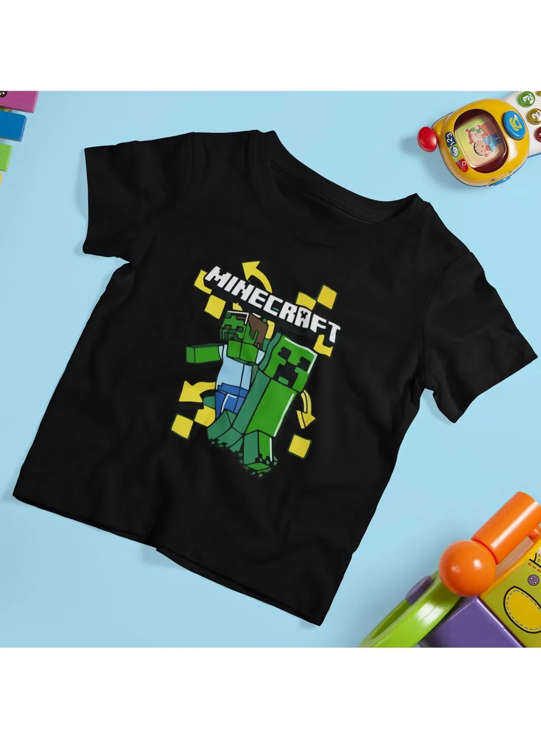 Футболка с принтом Minecraft Stoneknight Zoom, черный