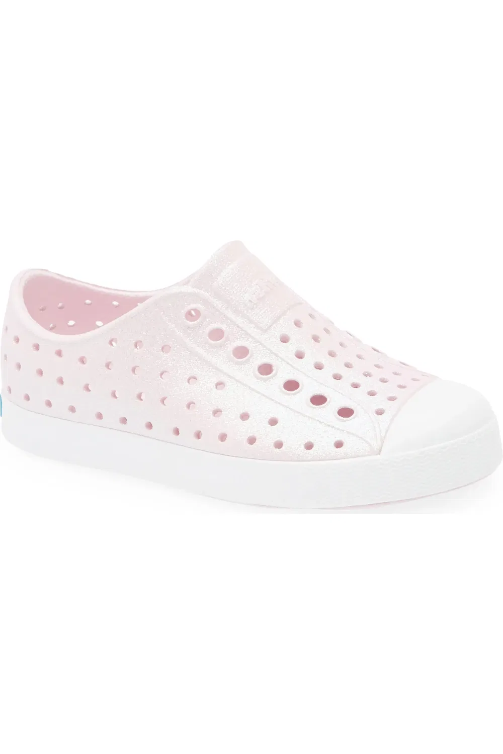 Детские кеды slip-on на подошве из EVA Jefferson Bling Native Shoes, Barely Pink Bling/White